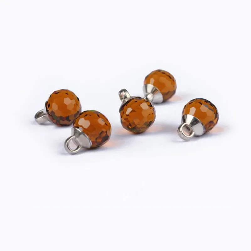 Круглые Хрустальные алмазные пряжки 5 шт. 10 мм цветные прозрачные стеклянные