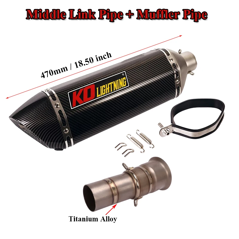 Мотоцикл выхлопной Титан средняя труба слипоны 51 мм глушитель Совет