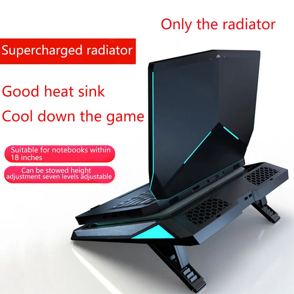 

Portable Notebook Cooler Double Blower Laptop Cooling Pad With Dust Filter USB Home Office For Gaming Adjustable Mounts Stand
