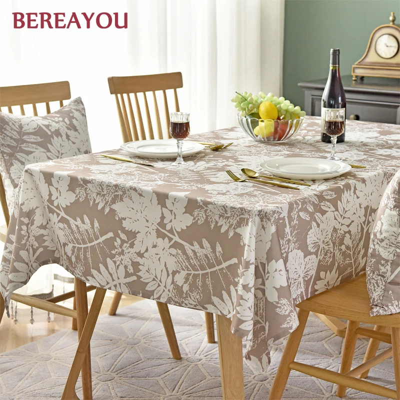 Скатерть с листьями водонепроницаемая скатерть покрытие для обеденного стола на