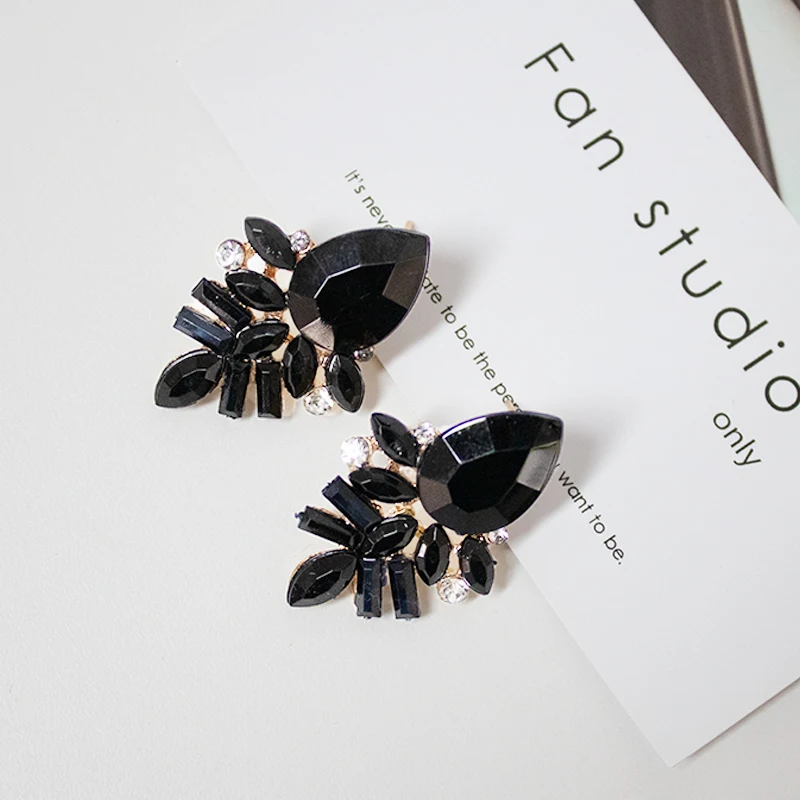 Серьги ювелирные модные стильные синие/черные/розовые серьги ручной работы