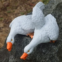 2pcs wings duck resin statue garden decoration bird sculpture for home office garden decor ornament