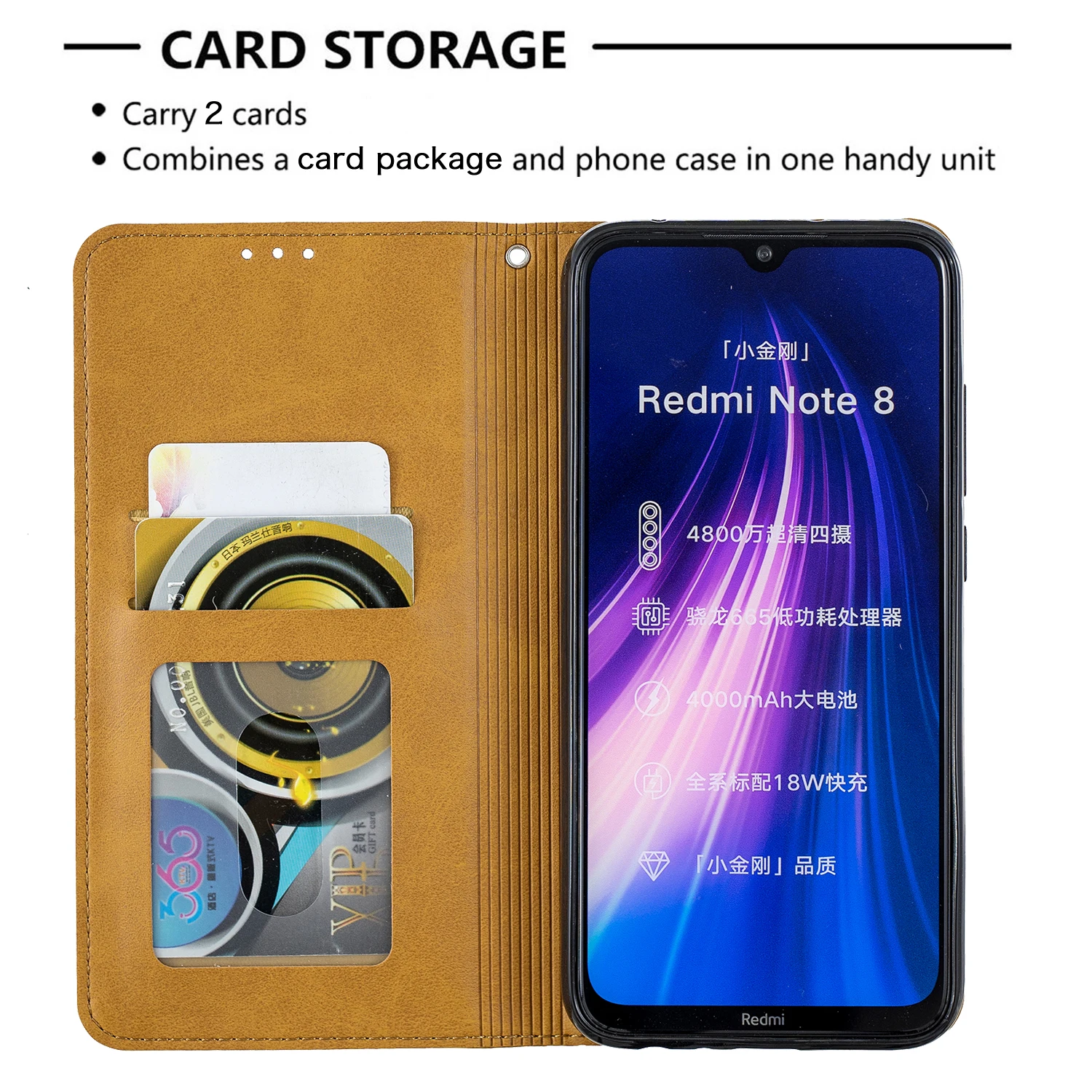 Роскошный однотонный флип чехол из искусственной кожи для Xiaomi Redmi Note 8 Pro 7 7A