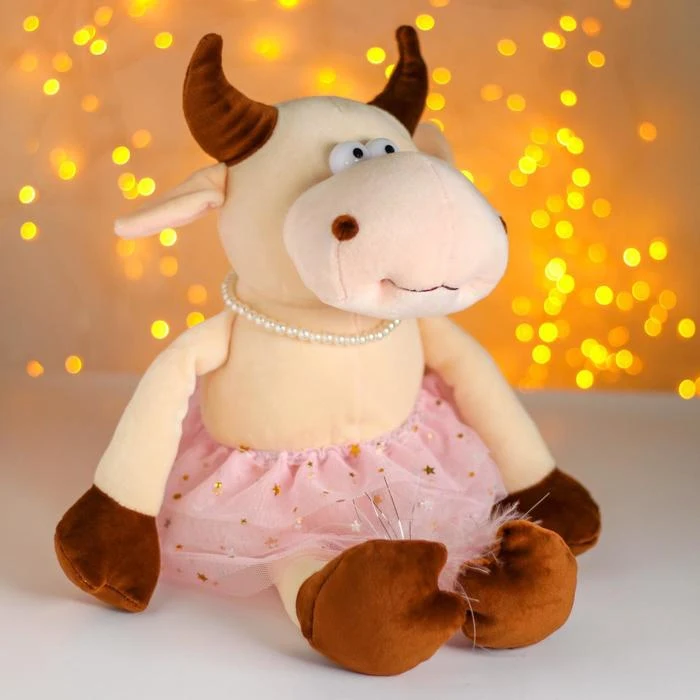 Мягкая игрушка Коровка юбочка со звёздами 19 см|Мягкие игрушки животные| |