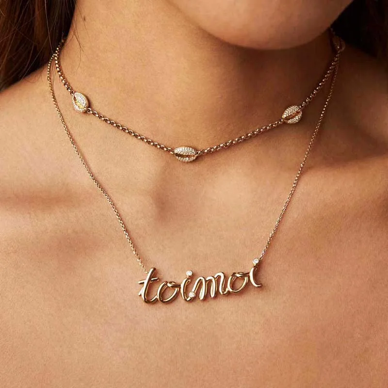 Fashion Charm Sterling Silver Copy 1:1 Adjustable Necklace With Small Seashells Women Monaco Jewelry Gift Logo | Украшения и
