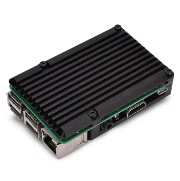

For Raspberry Pi 4 Model B Aluminum Case, Passive Cooling Aluminum Alloy Protective Shell Metal Enclosure for Raspberry Pi 4 Mod