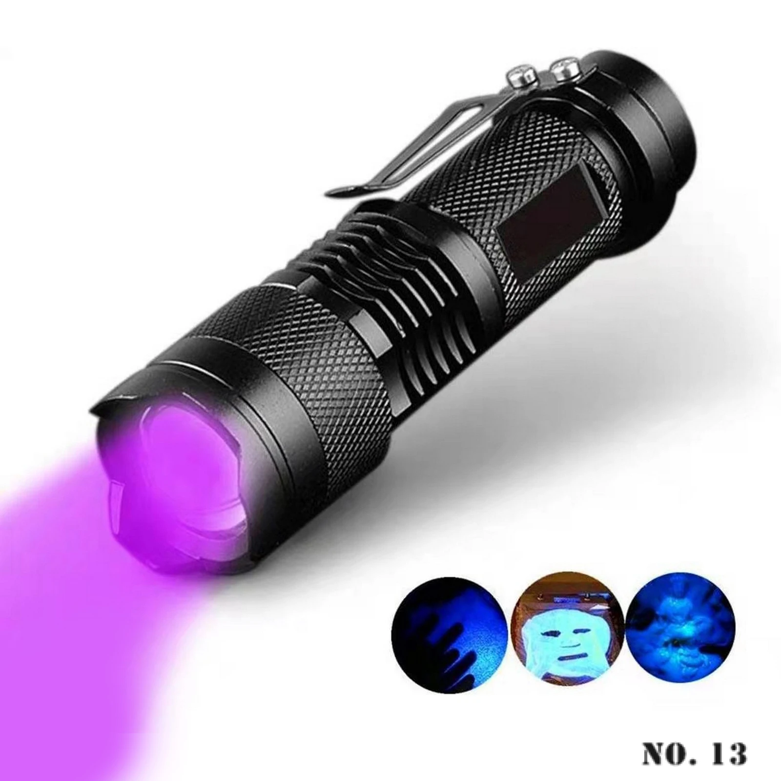 

Outdoor UV Light Torch USB Ultraviolet Lanterna Invisible Torch for Pet Cat Moss Disinfect Lamp 365nm Ultra Violets