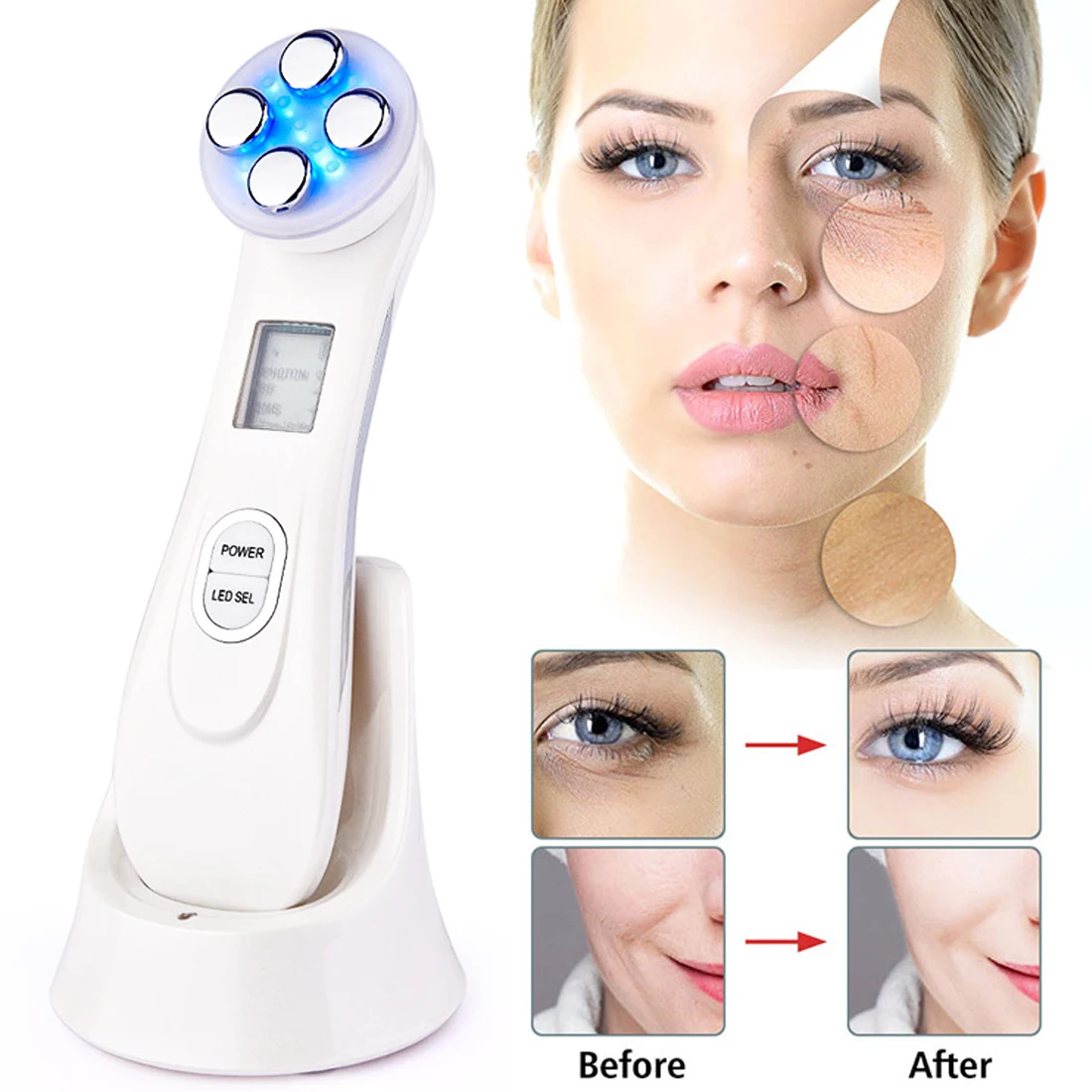 

EMS Ultrasonic Face Body Massager Slimming Beauty Machine Radio Frequency Infrared Facial Lifting Wrinkle Removal Face Tighten