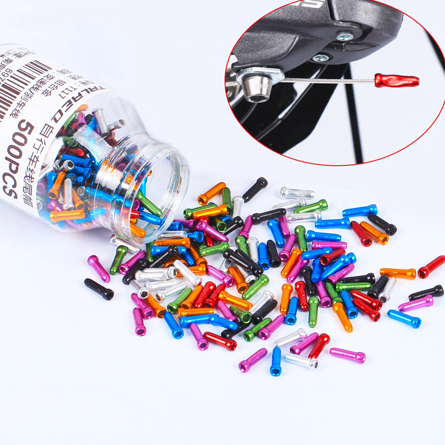 

20pcs/bag Bicycle Wire End Caps Bike Cable End Caps Brake Derailleur Shifter Cable Tips for MTB Bike Cycling Bicycle Accessories