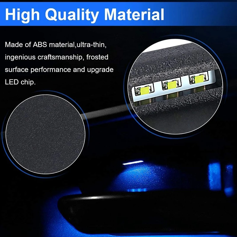 

Car Door Bowl Armrest Atmosphere Light Interior LED Blue Decoration Door Bowl Handle Frame Light for Toyota RAV4 2020