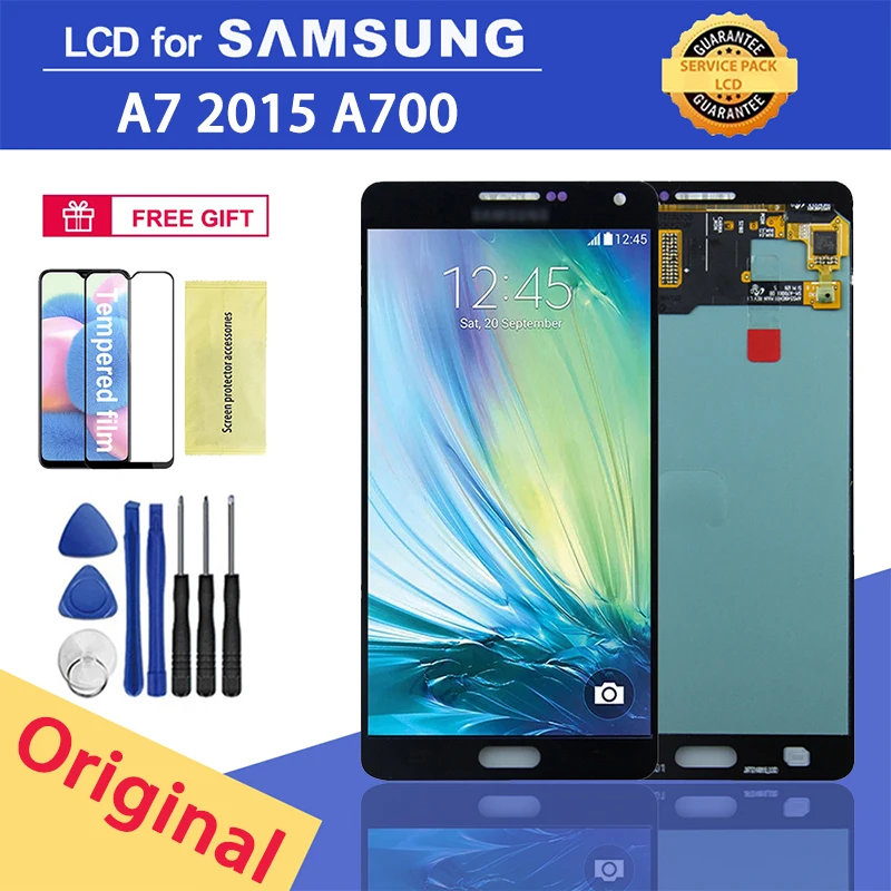ЖК-дисплей 5 ''для Samsung Galaxy A7 2015 A700H A700F сенсорный ЖК-экран с дигитайзером в