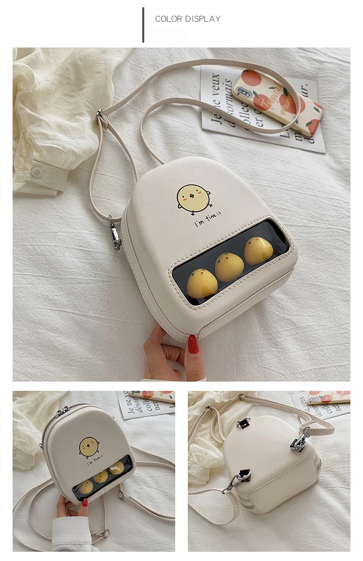 Милая желтая утка прозрачный Ita Bookbags женские рюкзаки с мультяшным принтом женские Мини кожаные школьные сумки для девочек Pu Back Packs горячая распродажа