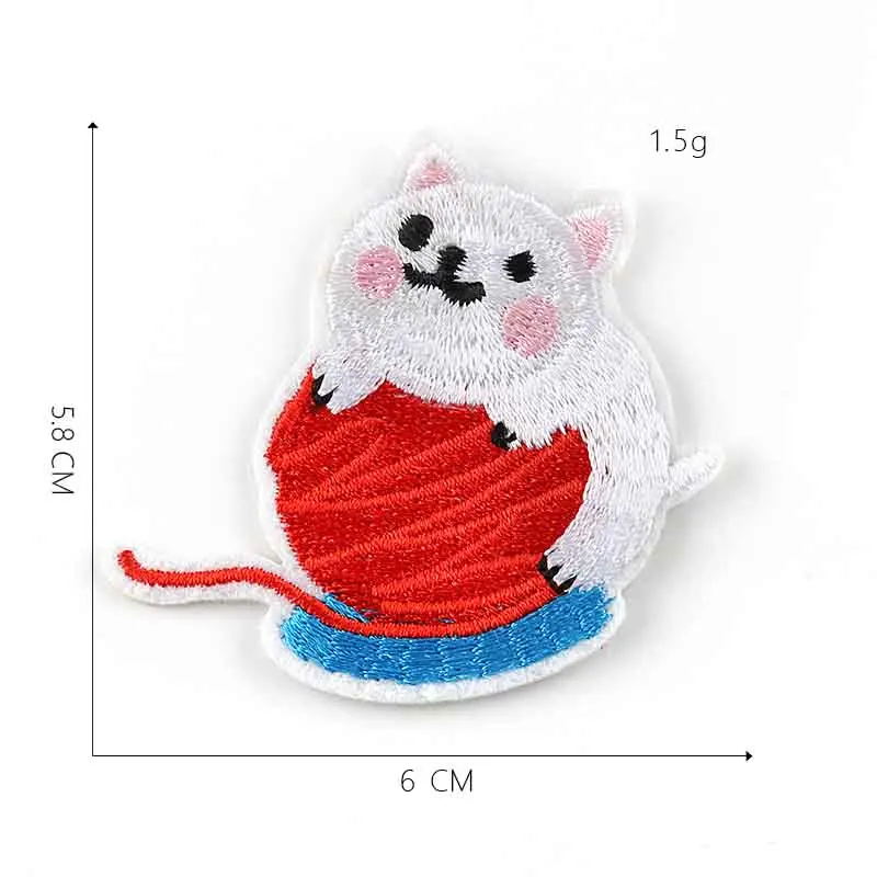 Животные кошка мышь утюжок вышитые нашивки для одежды наклейки одежда оптовая