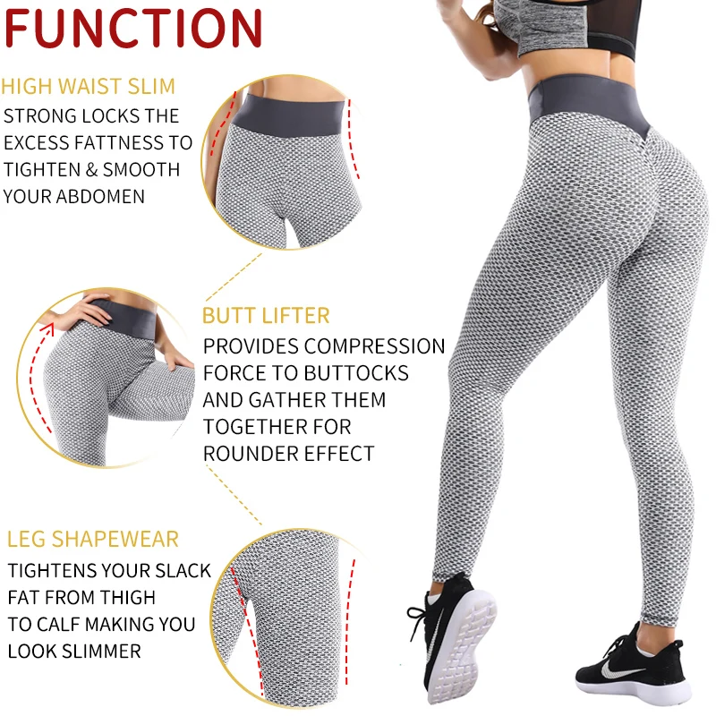 carhartt leggings Women Anti Cellulite Leggings High Waist Fitness Push Up Scrunch Butt Lifting Legging Seamless Ruched Hip Enhancer Fit Clothing thermal leggings