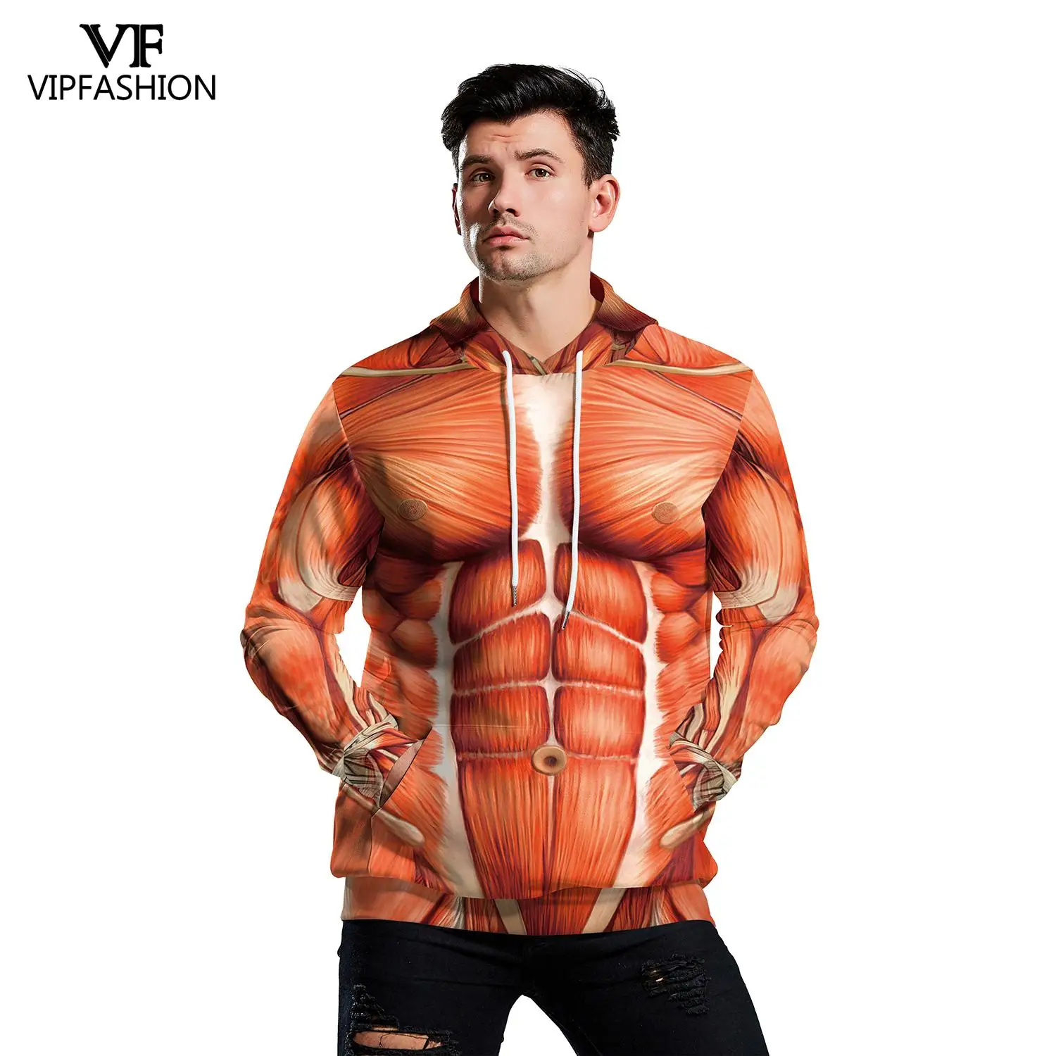 VIP Мода Новый 2019 мужские фитнес мышцы толстовки косплей супергерой Zentai с длинным