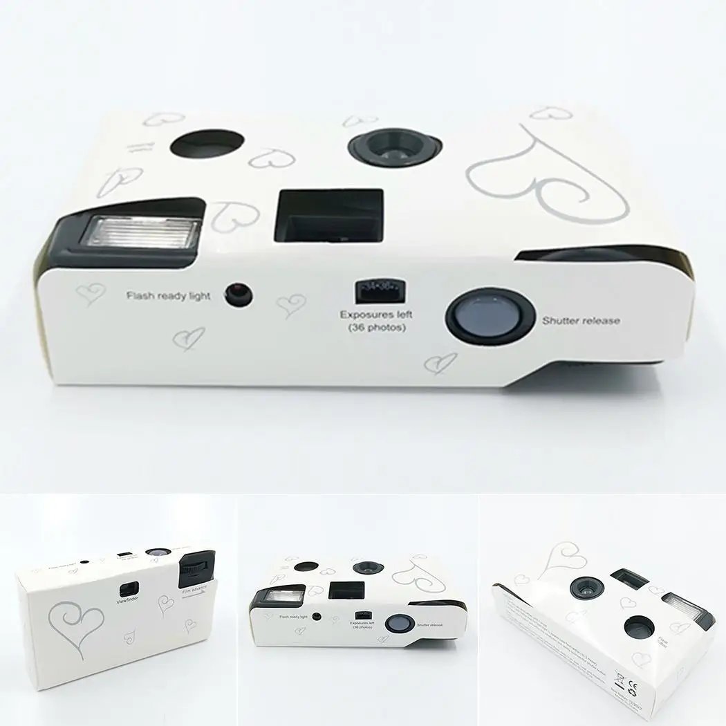 Прочная портативная 35 мм одноразовая пленка вспышка раз камера Bulti in батарея 1 3 м