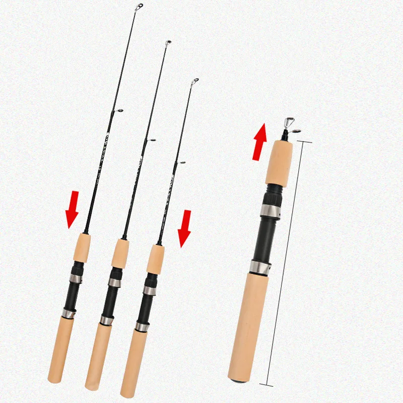 Новая портативная Удочка из стекловолокна телескопическая удочка для зимнего
