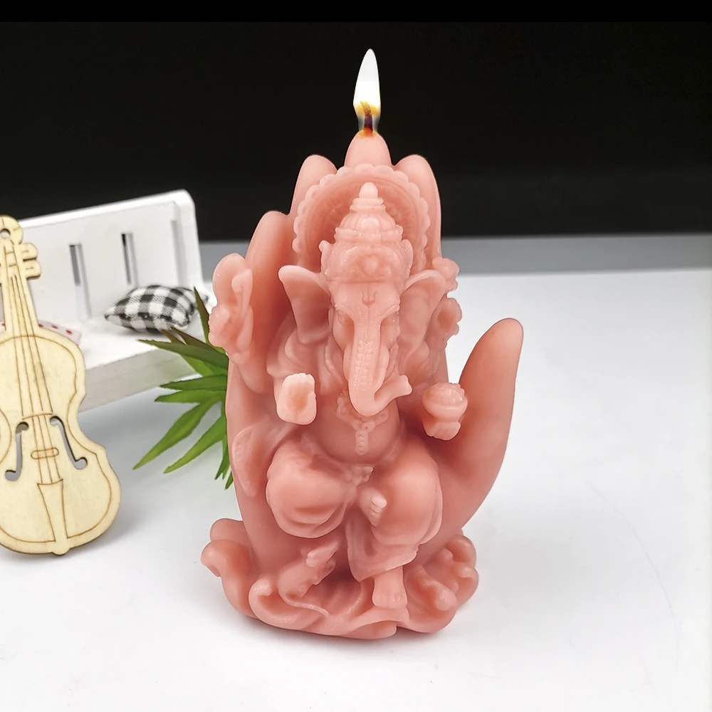 3D Elephant Buddha Shape Silicone Mold Cake Candle Soap Gypsum Resin Mould DIY Aromatherarpy Household Decoration Craft Tools | Дом и сад