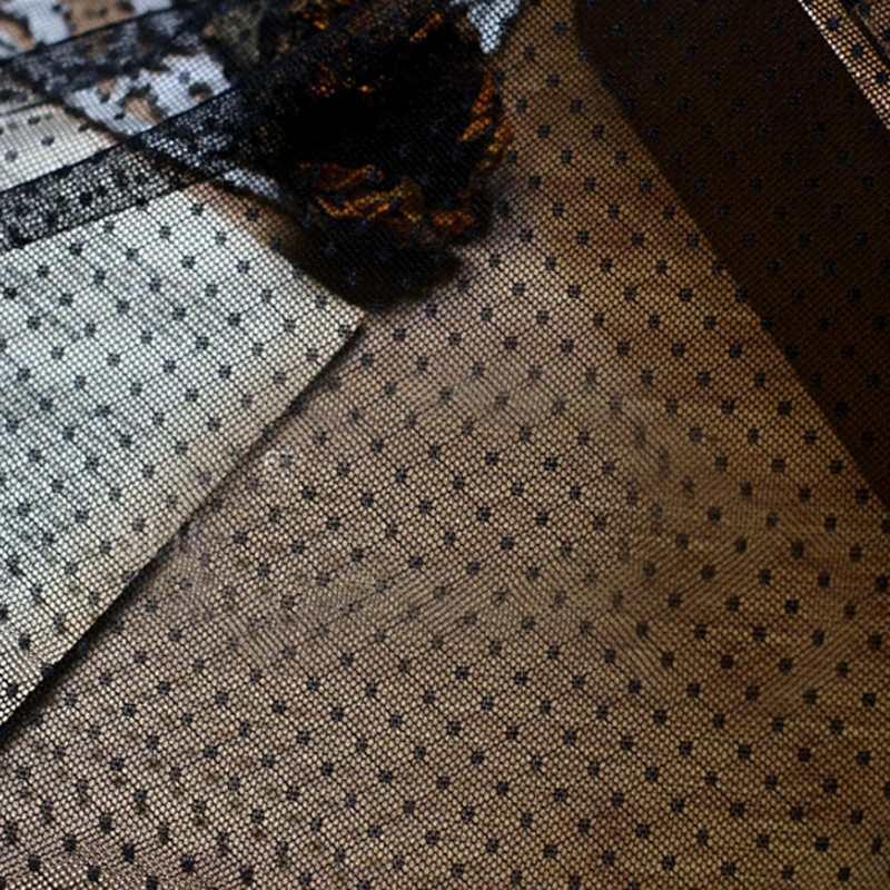 2 м/лот смешанные стили 150 см Высокое качество сетка Марля точки стрейч ткань