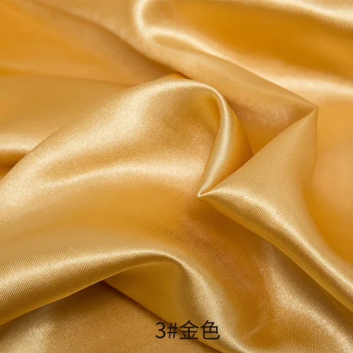 3 gold Атласная ткань высокого класса, атласная ткань для платья, имитация шелковой ткани, Подарочная коробка, подкладка, ткань из сатина, одноцветная ткань - Цвет: 3 gold