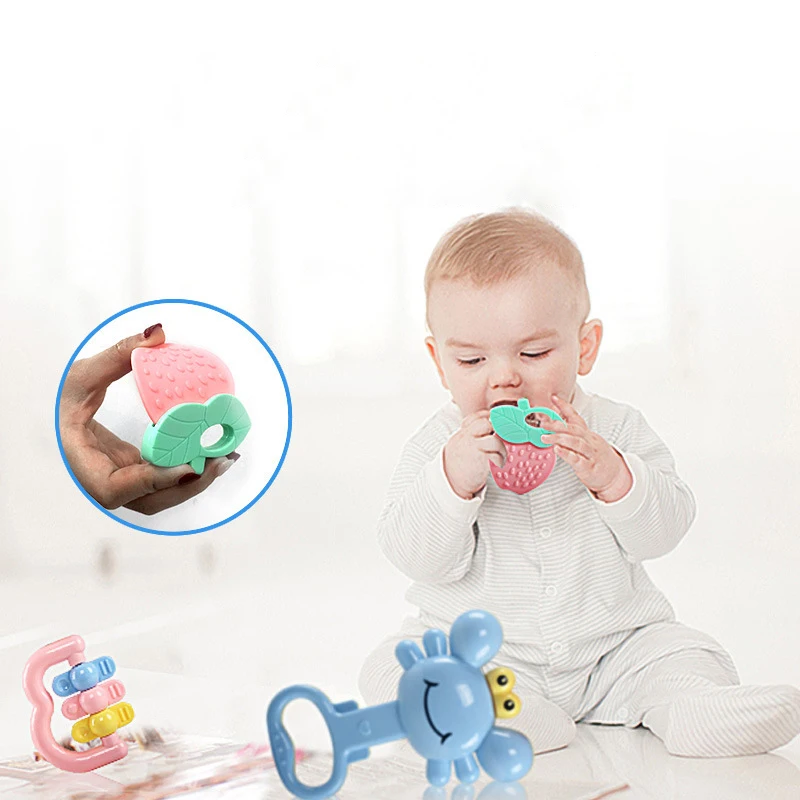 12 шт. детские игрушки-грызунки погремушки Мультяшные животные Жевательная соска