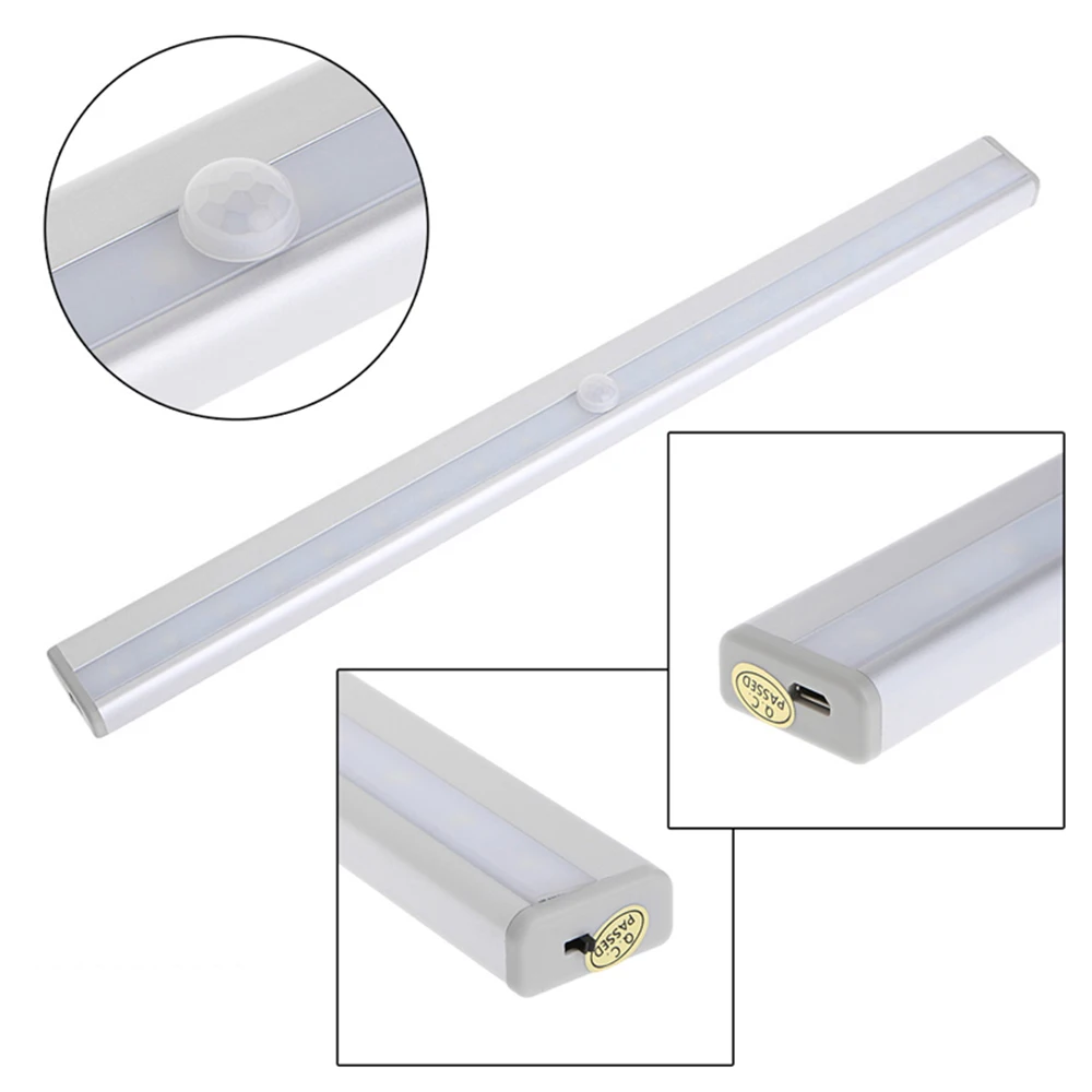 20 светодиодный светильник для шкафа перезаряжаемый PIR датчик движения шкаф свет