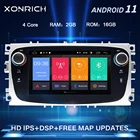 Автомобильное мультимедийное радио, Android 11, для Ford Focus 2, 3, Mk2, Kuga, Mondeo 4, Fiesta, Transit Connect, C-MAX, GPS-навигация, DSP, Carplay