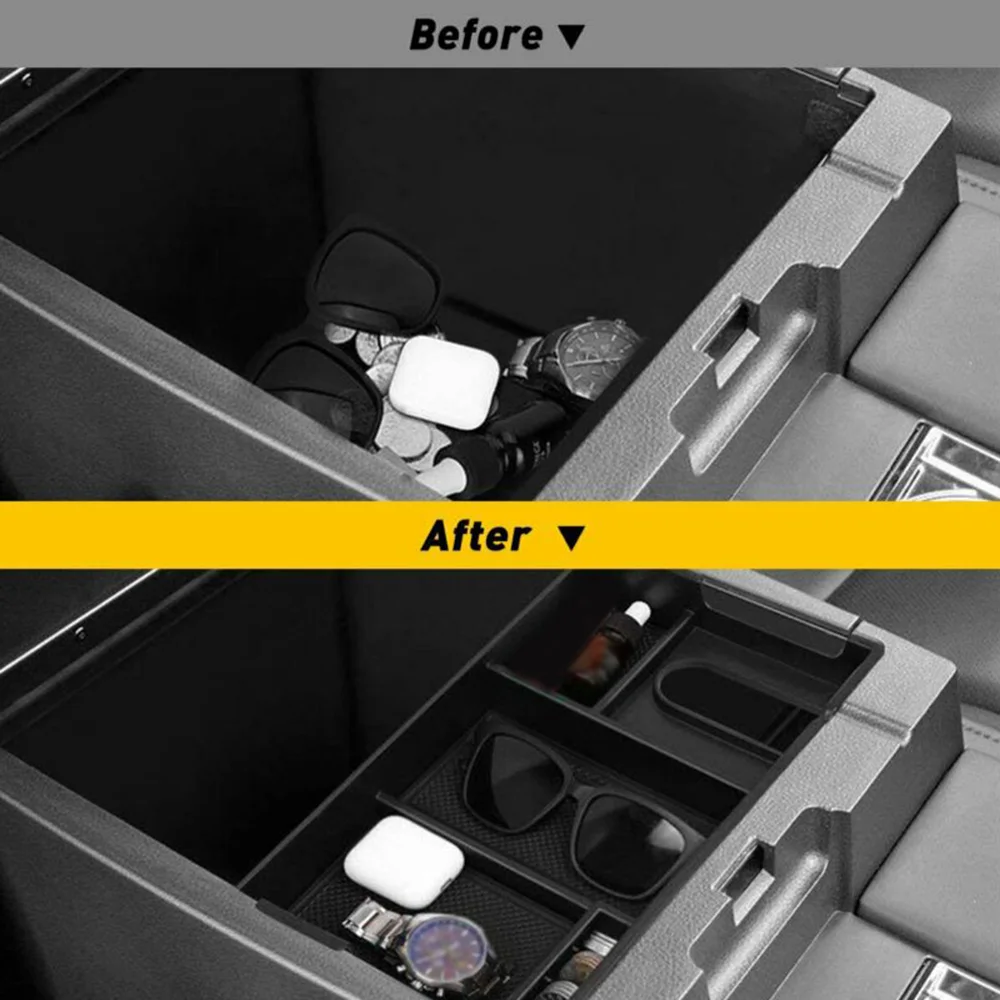 Подлокотник центральной консоли контейнер для хранения Toyota Tundra 2014 2019 A3 черный