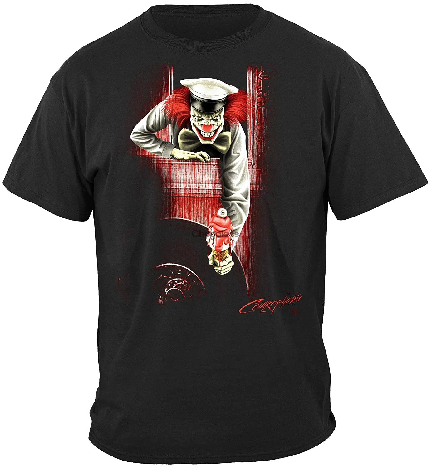 

Evil Clown Ice Cream Man T-Shirt Black XXX-Large