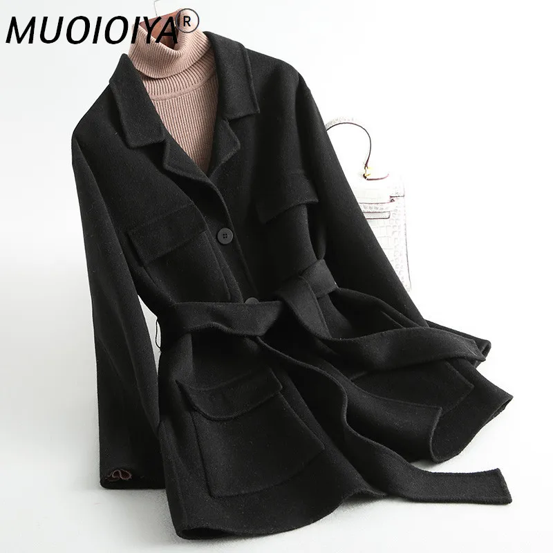 

Double Side Real Wool Coat Winter Jacket Women Clothes 2021 Alpaca Woolen Coats and Jackets Women Korean Outwear MY3769