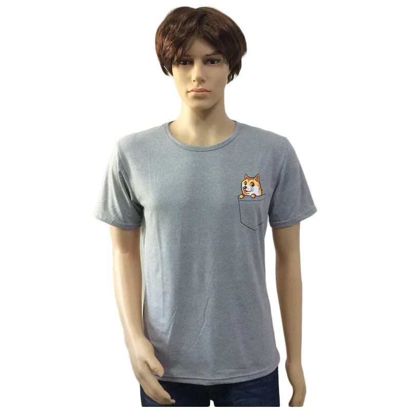 

3 шт., футболка, мужские Модные повседневные футболки, хлопок, круглый вырез, Мужская футболка с коротким рукавом, принт с животными, мягкий у...