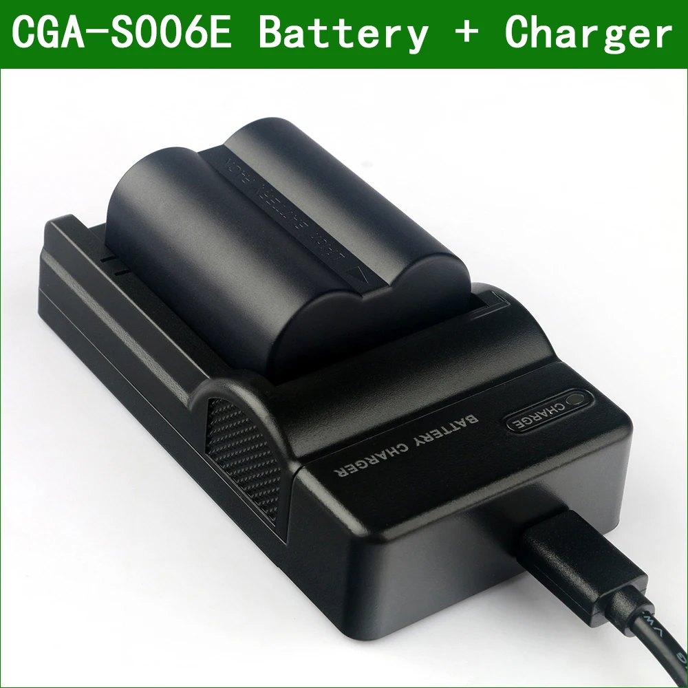 CGA S006 батареи и Зарядное устройство для цифрового фотоаппарата Panasonic Lumix CGR DMC FZ35 FZ30