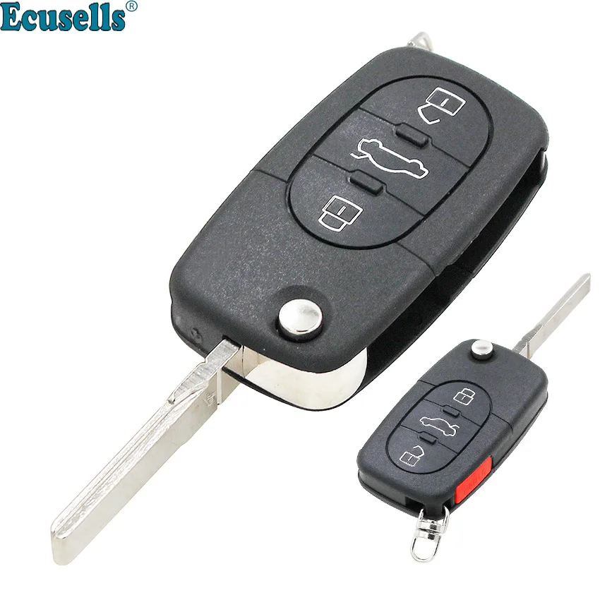 Корпус для пульта дистанционного управления с 3 + 1 кнопками корпус Audi A3 A4 S4 A6 S6 A8 S8