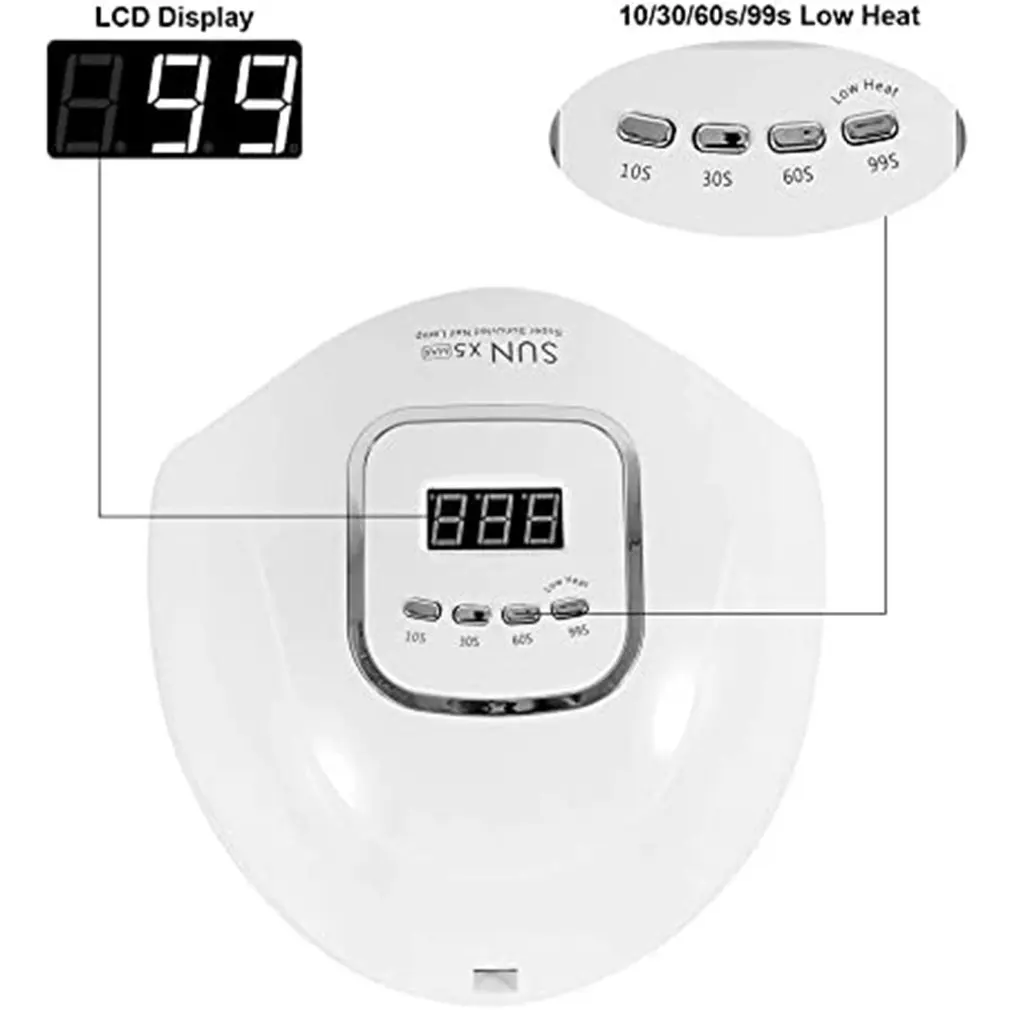 SUN X5 2C MAX 80 Вт Светодиодный УФ-лампа Сушилка для ногтей 45 светодиодный