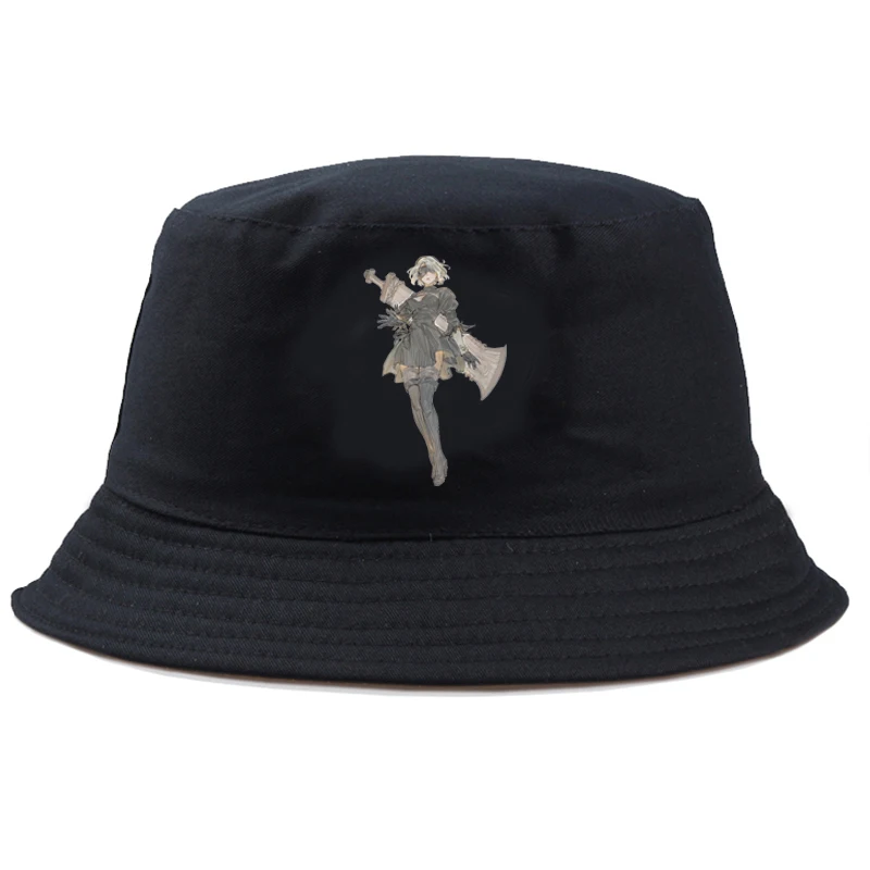 Панама в стиле Харадзюку хлопковая двухсторонняя игровая шапка с рисунком