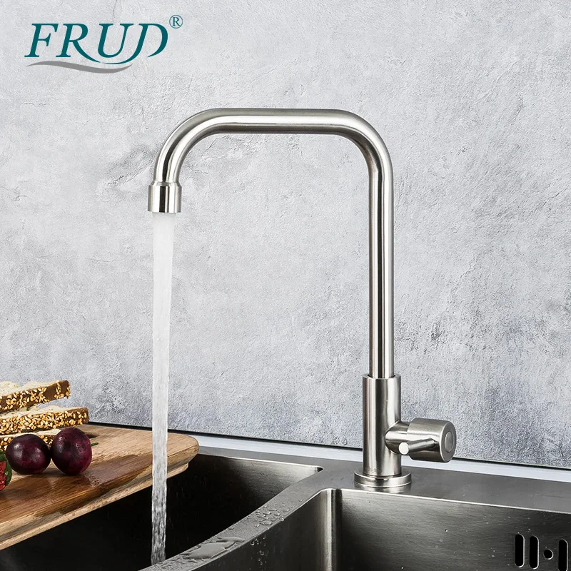 

Frud Kitchen Faucet Stainless Steel Water Saving Bubbler Faucet Water Switch Tap