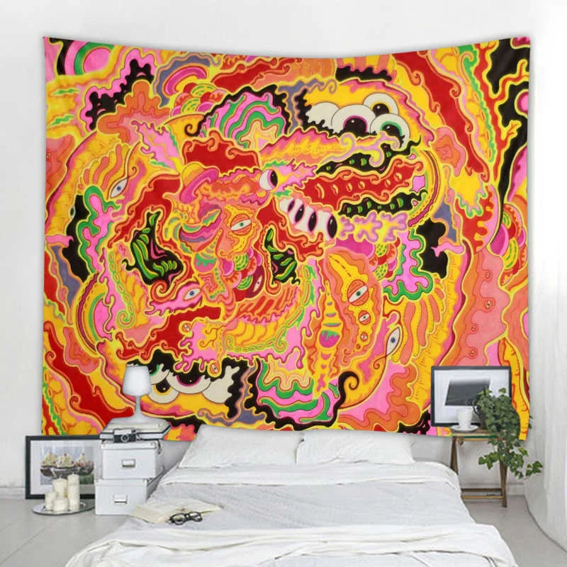 

Fairy Psychedelic Tales Tapestry Home Decoration Tapestries Bedroom Dormitory Bedside Decoration Abstract Background Cloth