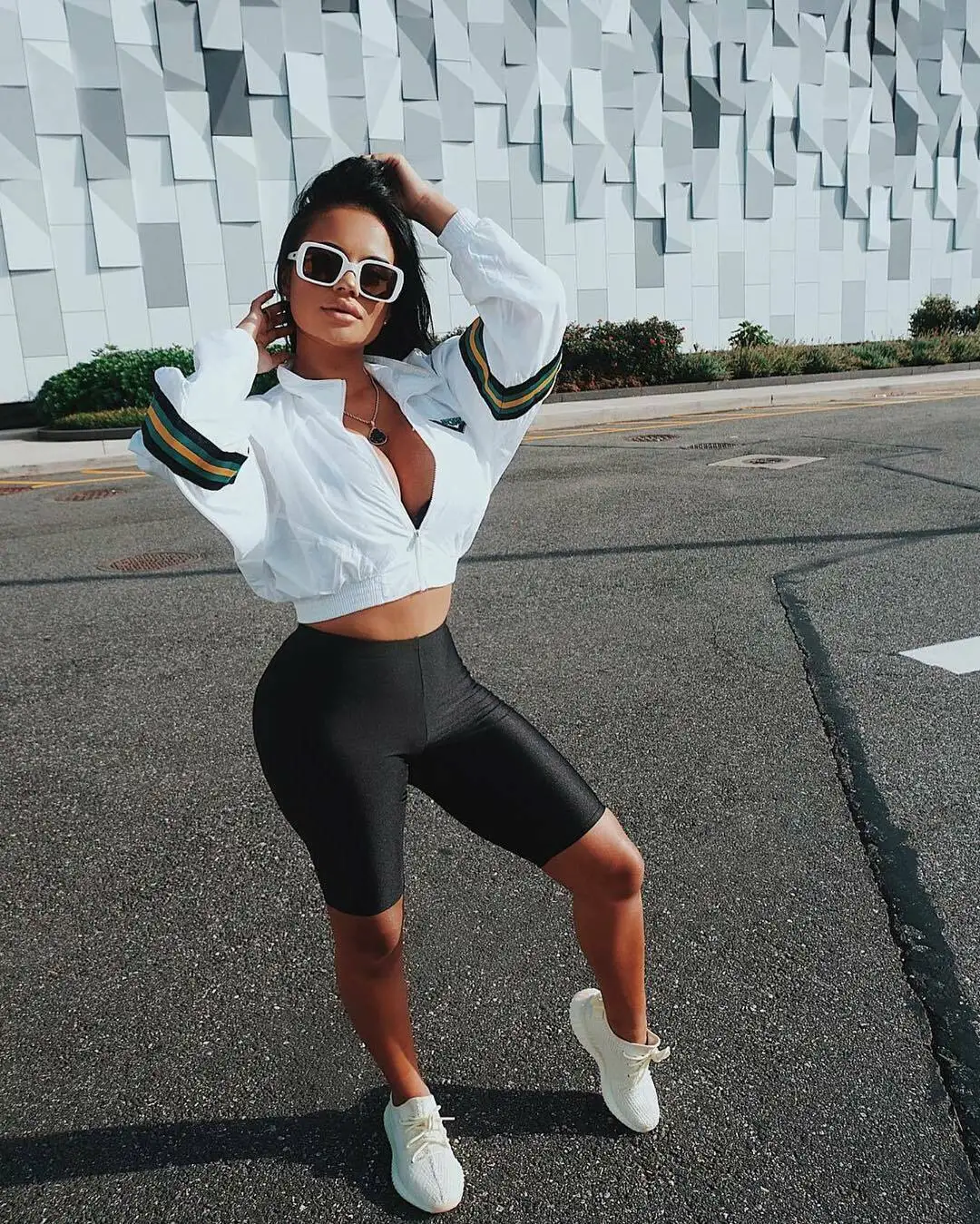 Летние женские эластичные короткие леггинсы повседневные велосипедные длиной