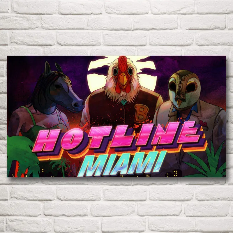Foocome Hotline Miami видео постеры с сюжетами игр и принтами украшение для дома спальни