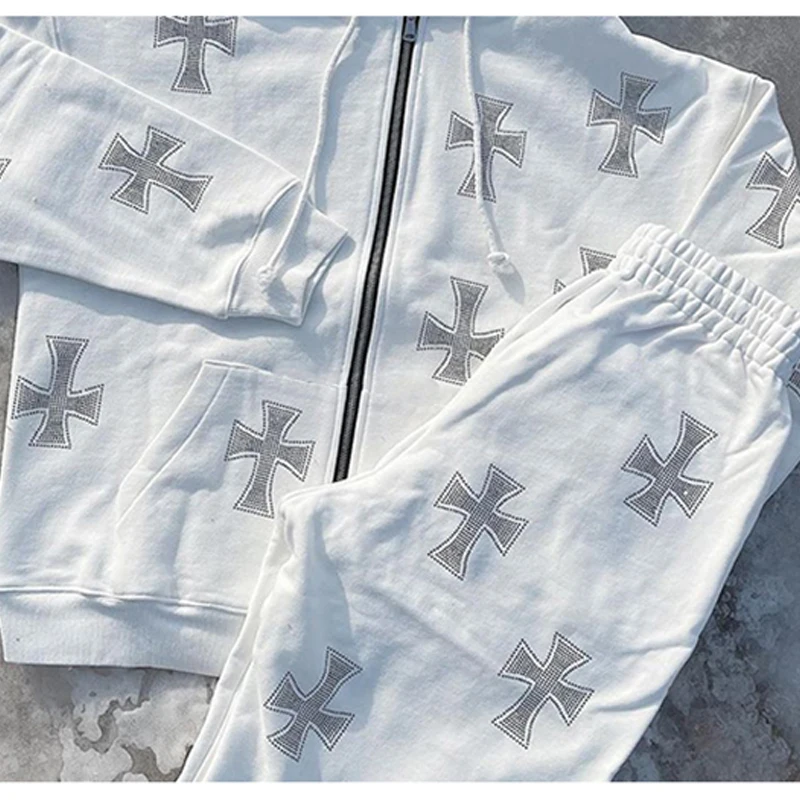 Американские ретро брючные костюмы в стиле хип-хоп зимний спортивный костюм