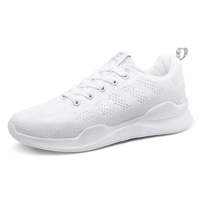 

Ladies Platform Sports Shoes Casual Tennis White 2021 Summer New Casual Fashion Sports Flying Knitted Running Shoes