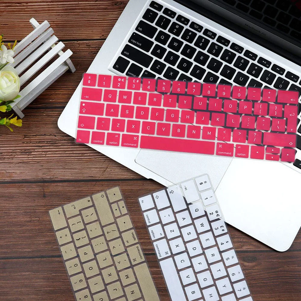 

Чехол для клавиатуры для ноутбука Macbook Air, 13 дюймов, чип M1, A2337, A2179, водонепроницаемый, цветной, силиконовый, защитная пленка