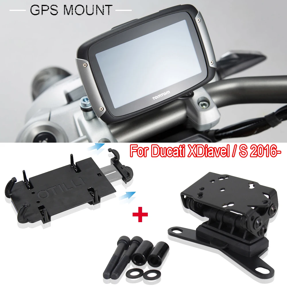 NEW For Ducati XDiavel XDiavel S 2016-2021 2020 Motorcycle Accessories GPS mount Phone Holder Windshied Mount Navigation Bracket