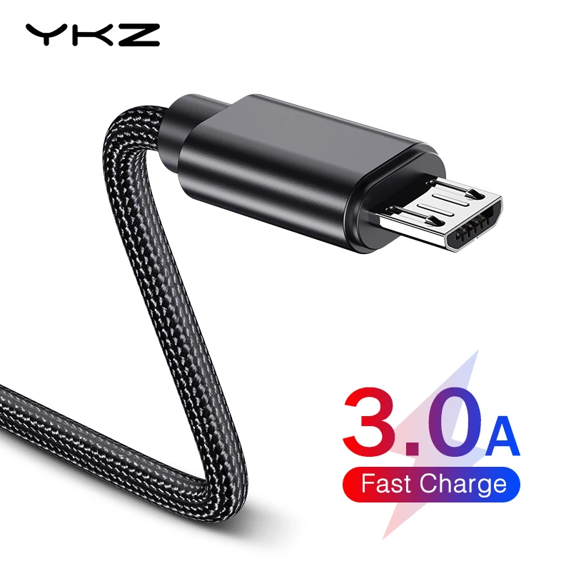 YKZ микро USB кабель 3A для быстрой зарядки передачи и синхронизации данных Шнур Xiaomi