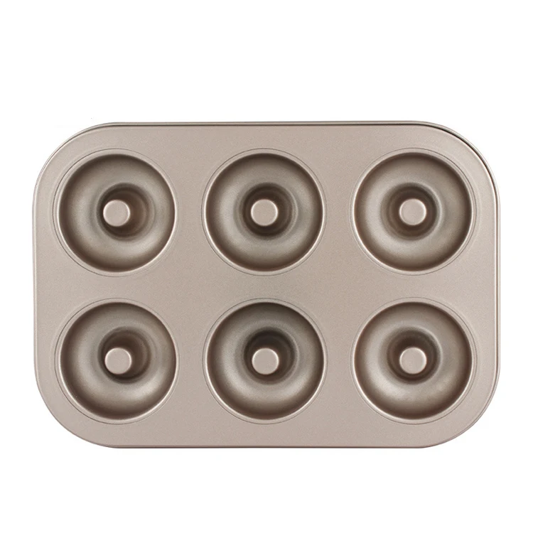 

Non-stick 6 Cavity Silicon Donut Baking Pan Cake Mold Baking Tray