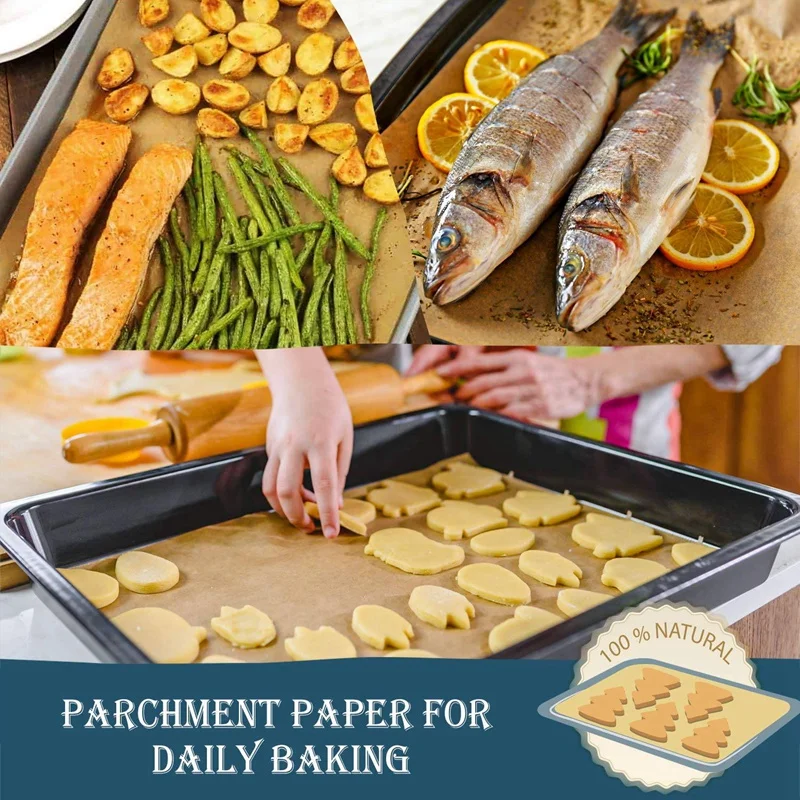 

200 Sheets of Parchment Paper Baking Sheet, 9X12 Inch Non-Stick Baking Parchment Paper, Perfect for Baking and Grilling