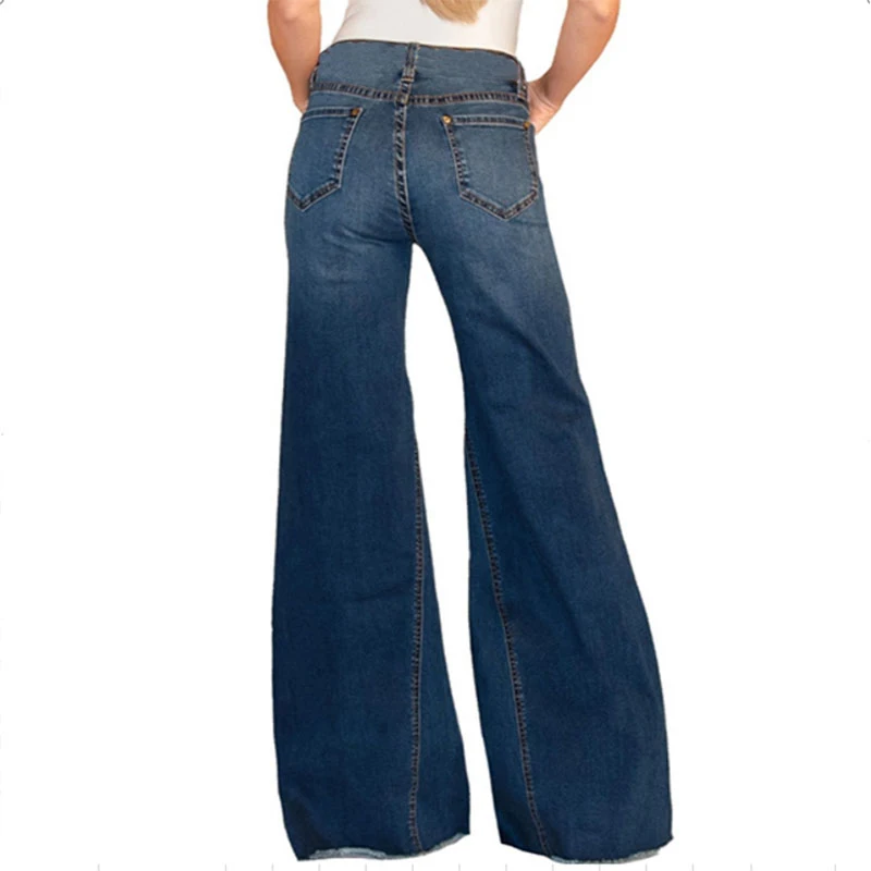 Джинсы МОМ размера плюс с бахромой и заниженной талией облегающие джинсы-клеш