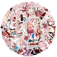 50pcs100pcs anime darling in the franxx stickers for motorcycle luggage laptop refrigerator skateboard bicycle toys sticker