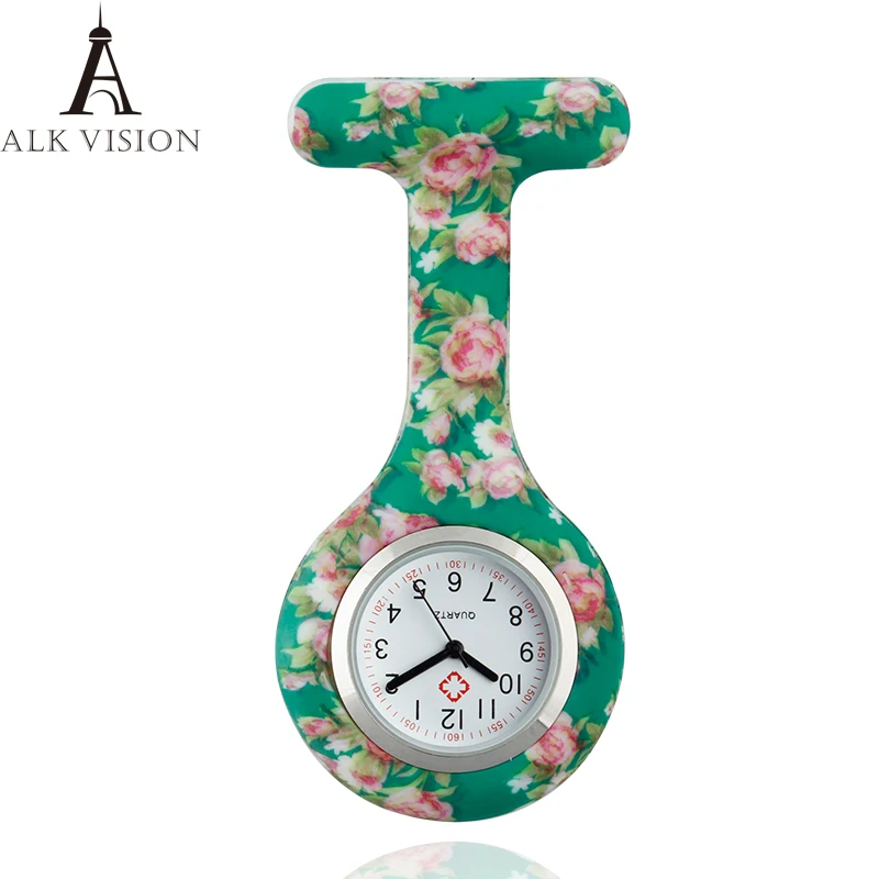 Карманные часы ALK FOB для медсестер силиконовые медицинские с принтом подарок