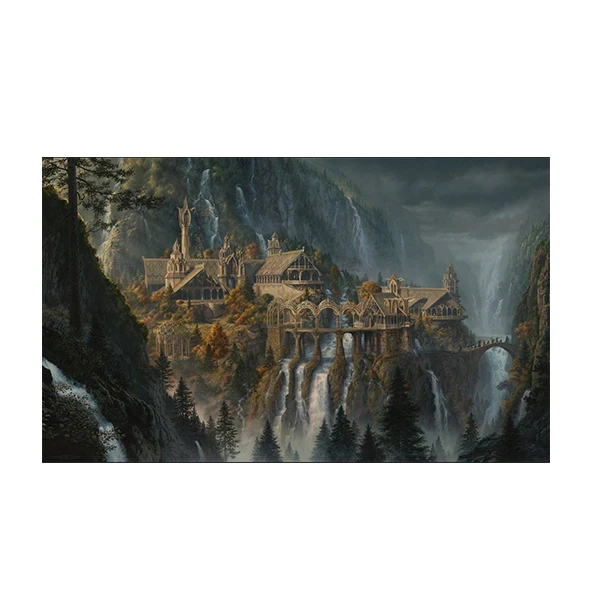 XQ-86 HD Печать на холсте, настенный арт, Lotr Rivendell, Властелин колец, плакаты, хоббит, картина маслом, декоративная картина, Современное украшение дома - Цвет: XQ-86